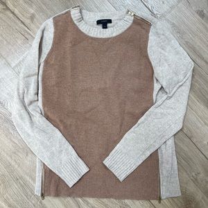 J. Crew colorblock zip detail sweater